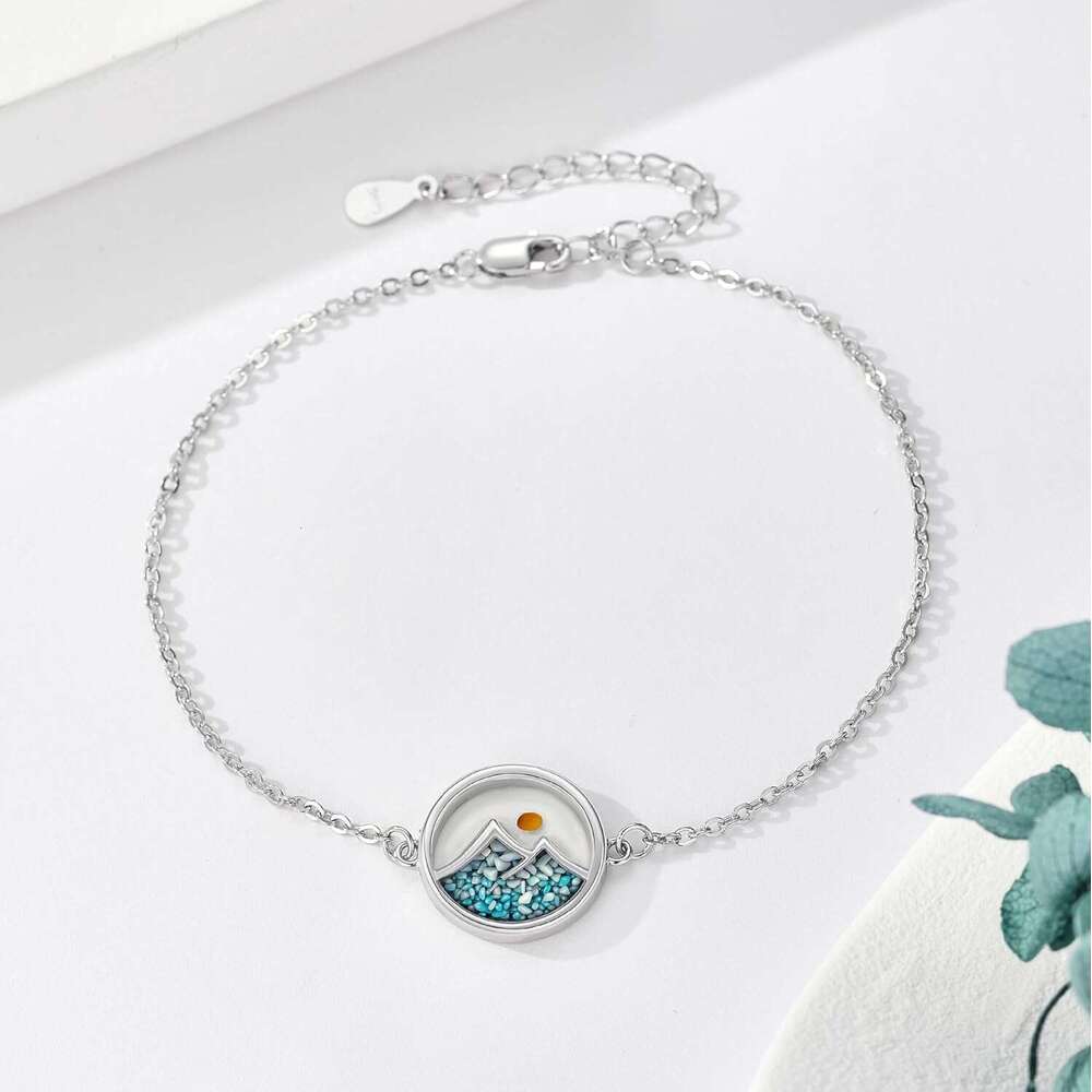 S Sterling Sier Mountain Mustard Seed Bracelet Christian Faith Jewelry Gifts for Women Mom