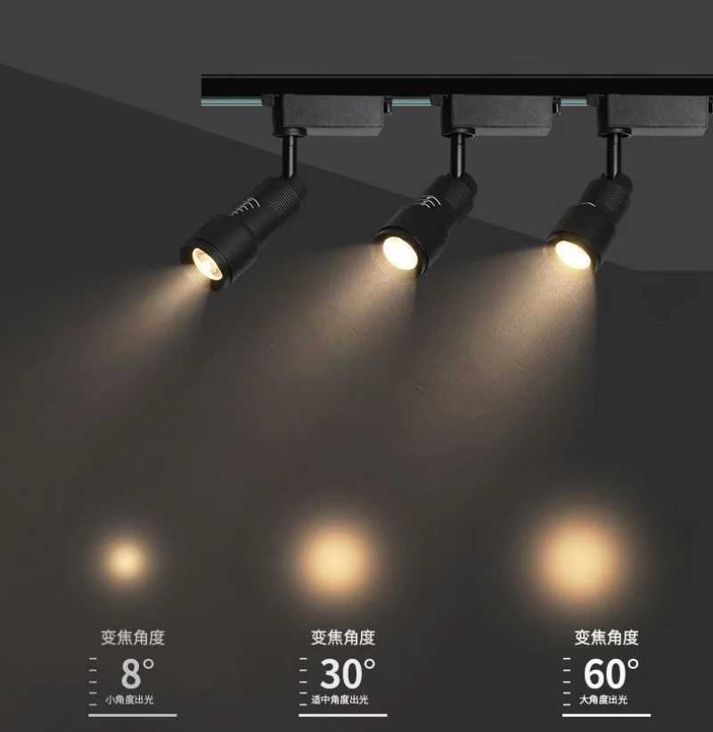 LED Ceiling Lamp Spot Zoom 15-60 Degrees COB Downlights Track Light 7W 15W Lights AC220V LED Lights For Room Hotel Bedroom XJ2500613