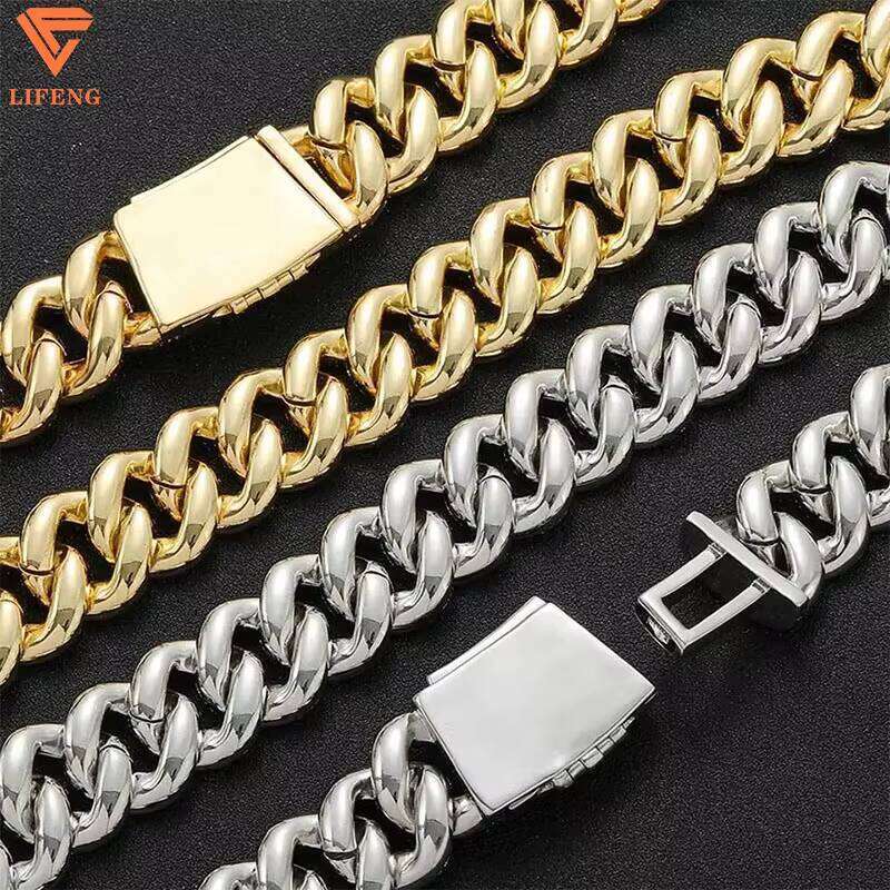 Custom Pass Dia Test Iced Out VVS Cuban Link Chain Hip Hop Sier Moissanite Necklace Men
