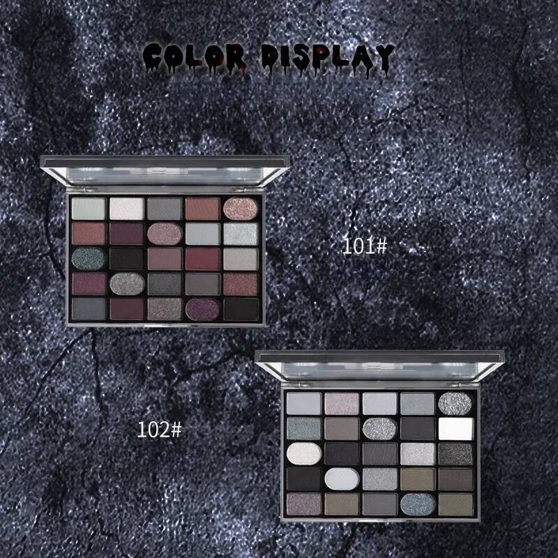 Black Smoky Dark Grey y Eyeshadow for Goth Glitter Makeup Palette Pigments Eye Shadow