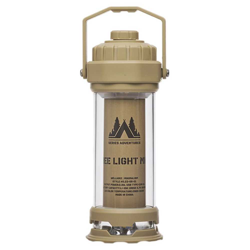 2600mAh LED Camping Lamp TYPE-C Rechargeable Lampshade Emergency Light IPX6 Waterproof Outdoor Lantern Camping Accessories W250613