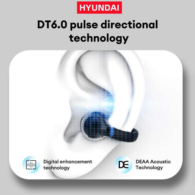 HYUNDAI Fashion Earrings Design Headphones with IPX5 Waterproof Electronic Earbuds for Music & Calls Comfortable for Sports airpodmax Headset HY-C03