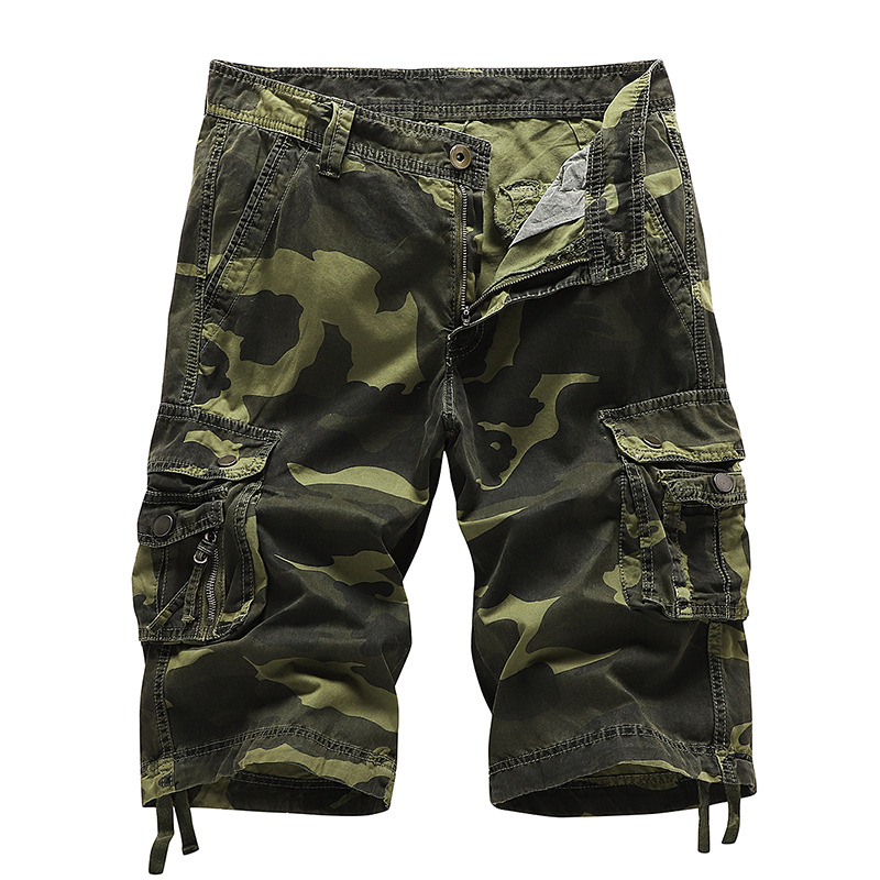 sweatpants Designer shorts men's loose casual work pants camouflage shorts multi-pocket capri mid-length pants