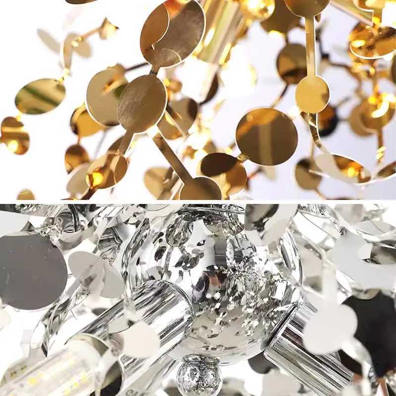 Modern Gold LED Ceiling Pendant Light Fixture Home Decoration Hanging Lamps Dining Room Bedroom Living Room Wall Lustre ChromeXJ2500613