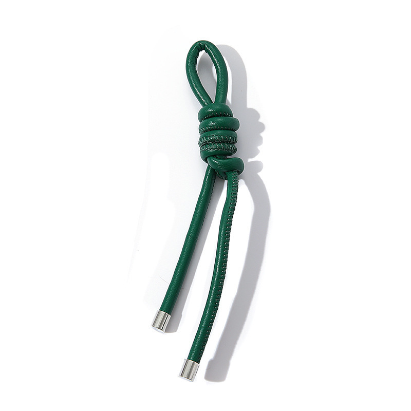 Bag Charm Hand-woven Rope Pendant Genuine Leather Braided Versatile Keychain Bag Ornaments Gift for Men and Women 250214