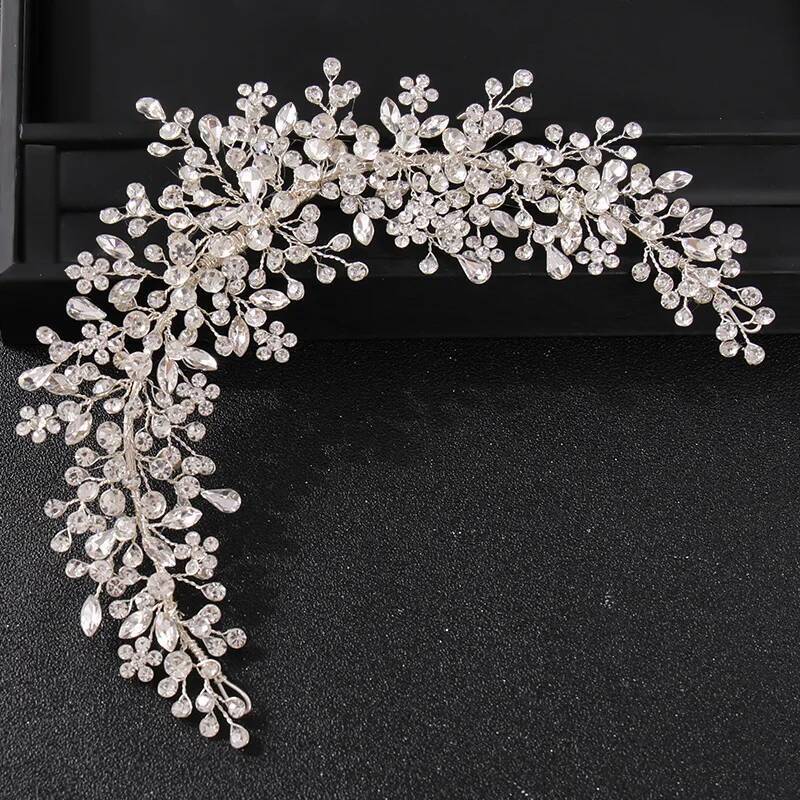 Crystal Rhinestone Headbands Tiaras Hairbands For Elegant Girls Bride Bridal Wedding Hair Accessories Headpieces