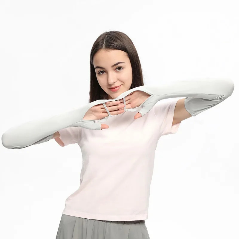OhSunny Sun Protection Long Gloves Woman Driving Anti UV Full Coverage Sleeves Ice Feeling Arm Covers with Hand Back UPF50 250610