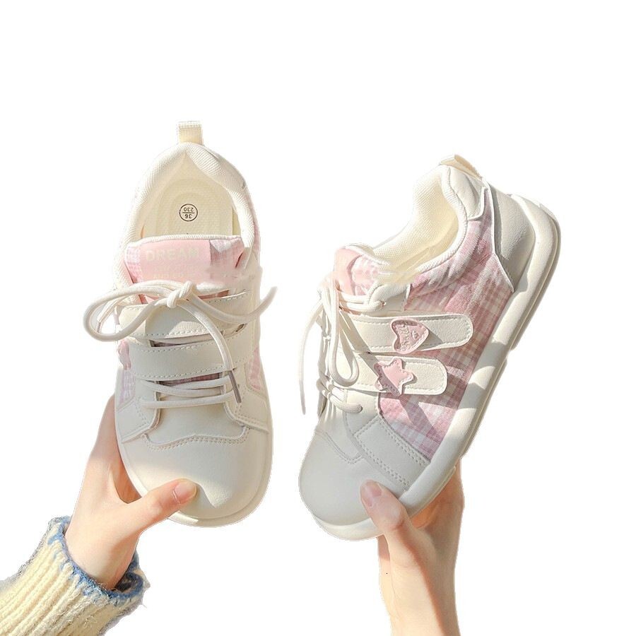 Ddmysports Korean Style High Quality Magic Tape Sneakers For Women New Spring Versatile Thick Soled German Training White Shoes Outdoor Shoes