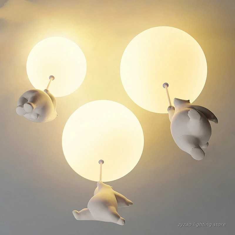 Baby Childrens Room Cartoon Lovely Ceiling Lights Creative Bear Designers Ceiling Lamps Restaurant Bedroom Decor Hanging LightXJ2500613
