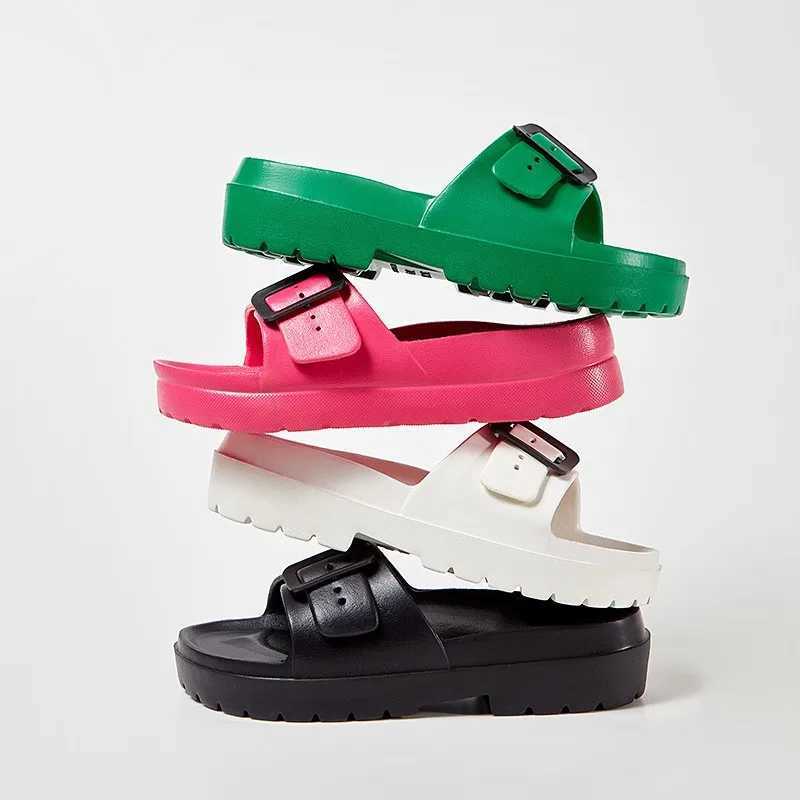 Litfun Womens FAshion Platform Sandals 2025 Summer New Outdoor Antiskid Beach With Adjustable Cozy House Slides Z250614