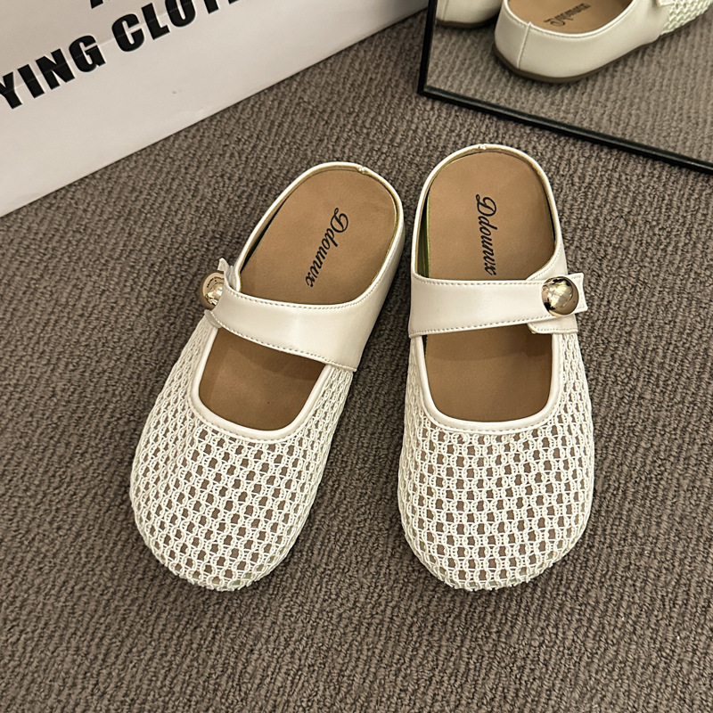 Ddmyoutdoor One Strap Dress With Mesh Toe New Style Sandals Women S Summer Outdoor Flat Non Slip Buckle Outdoor Shoes