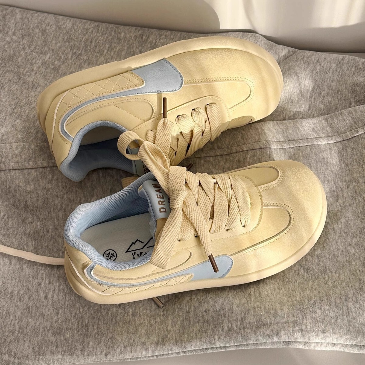 Ddmysports Spring Thick Soled German Training For Women New Versatile Lightweight Sports Casual Sneakers College Style Agan Shoes Outdoor Shoes