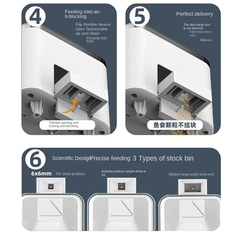 Automatic Aquarium Fish Tank Feeder Timing/Wifi Wireless Smart Phone App Intelligent Ser Voice Remote Control Fish Feeding 250624