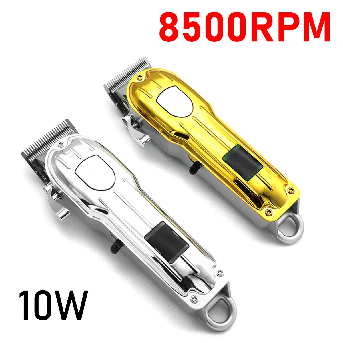 10W Mens Hair Clipper High Power LED Display Low Noise Cordless USB Interface Hair Cutting Machine Professional Barber Machines 250612