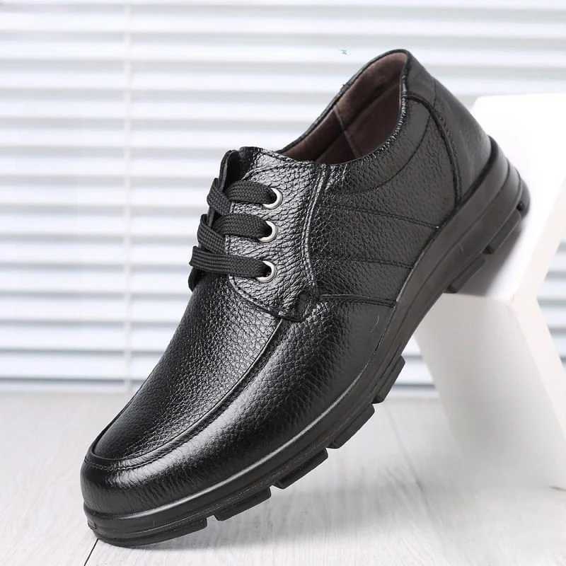 New Durable Leather Shoes for Men Fi versatile waterproof shoe Casual anti slip loafers New comfortable male work shoes XJ250614