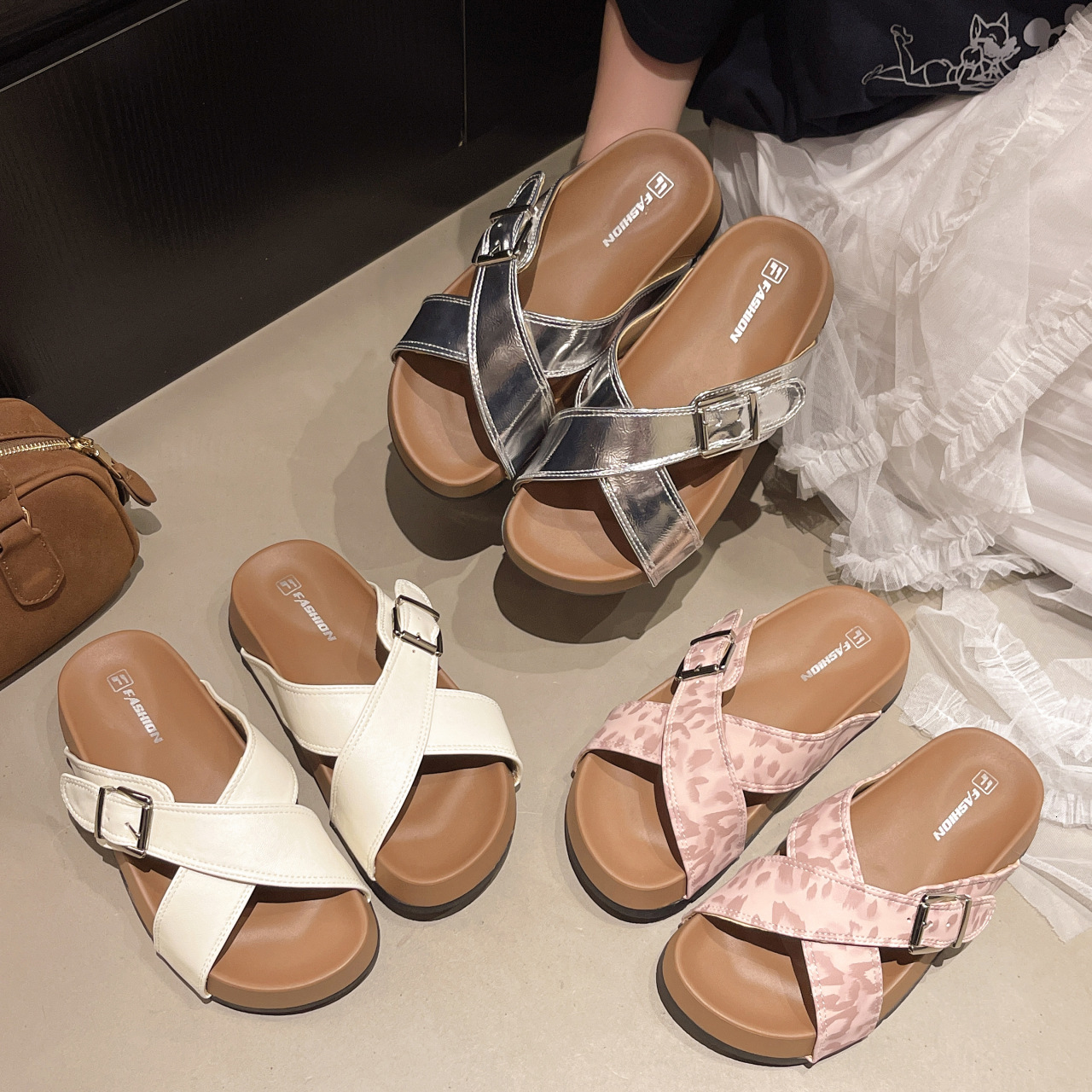 Ddmyoutdoor Flat For Women Outdoor Wear New Summer Soft Sole Fairy Style Casual Versatile Beach Sandals To Match Skirts Outdoor Shoes