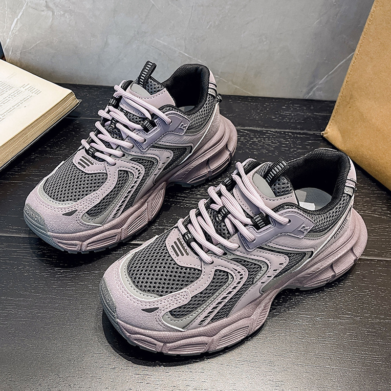 Ddmysports Trendy Street Style Dad Sneakers Women Autumn New Thick Sole Sports For Students Versatile Casual Shoes Outdoor Shoes