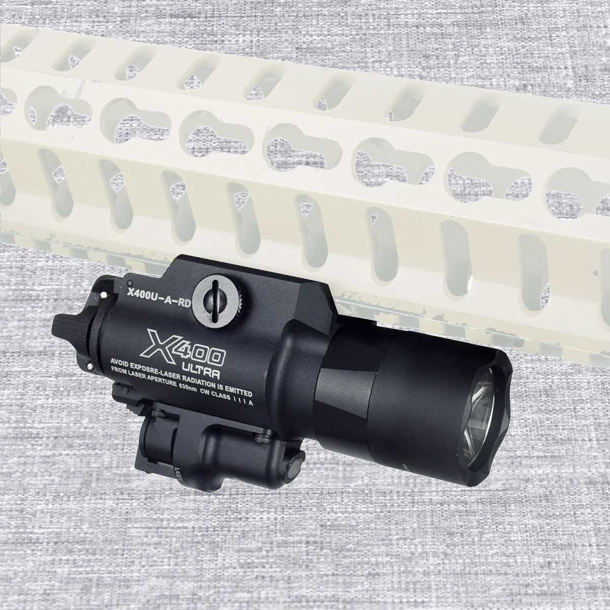 Tactical X400 Ultra X400V X400V-IR Metal Pistol Scout Light Airsoft Weapon Gun GLOCK 17 Flashlight TorchXJ250613