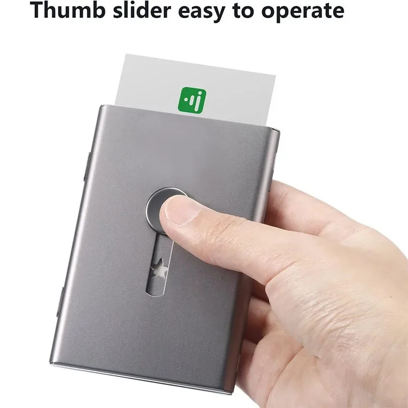 Metal Business Card Holder Hand Push Case Bank Membership Package Ultra Thin Packaging Box Organizer 250614