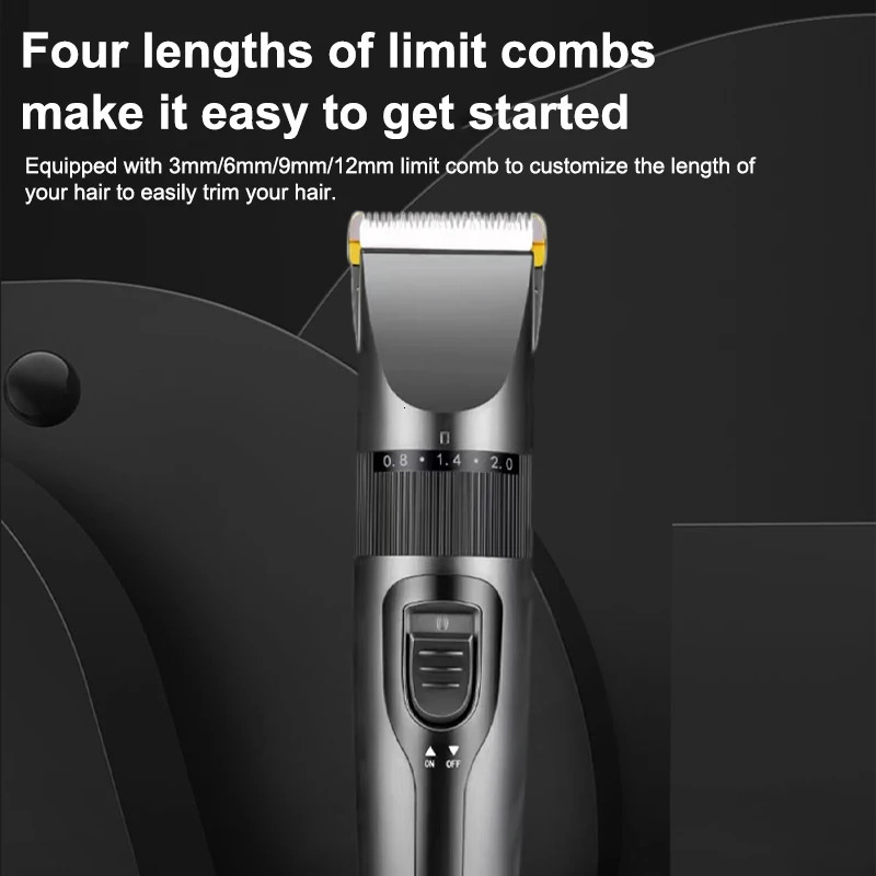 Electric Hair Clipper Mens Professional Hair Clipper Ceramic Blade Household Low Noise Trimmer USB Charging Mens Haircut Tools 250612