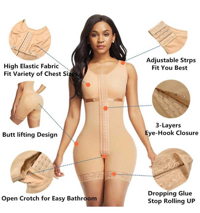 AfruliA Colombianas Girdles High Compression Bodysuits Shapewear Waist Post Surgery Corset Butt Lifter Body Shaper XJ250614
