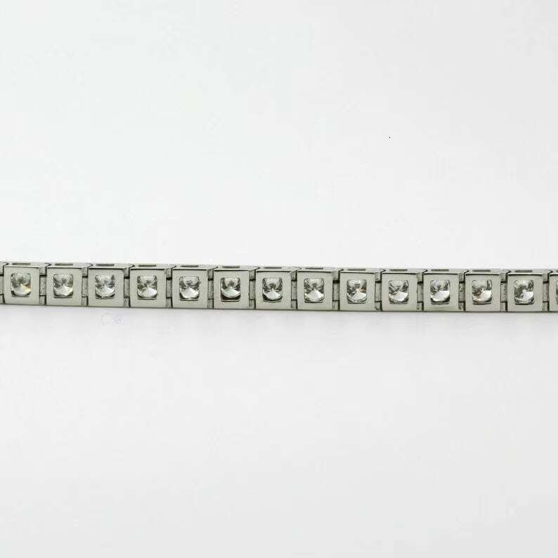 5.31 TCW Colorless Round Cut Moissanite Tennis Bracelet 925 Sterling Silver