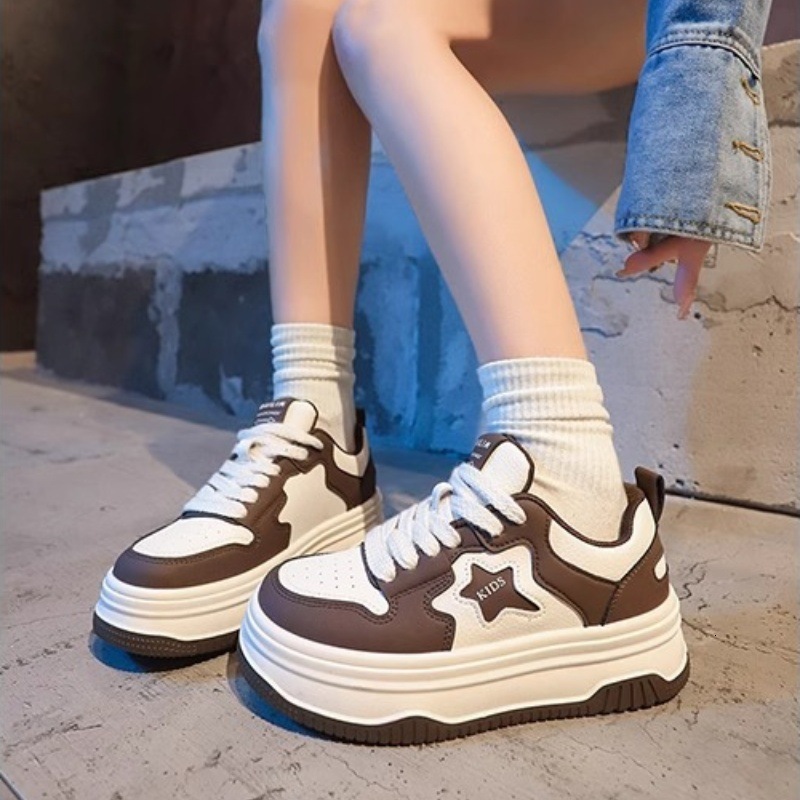 Ddmysports Star Sneakers Spring New Thick Soled White Stylish Casual Platform Sports Fashion Women S Shoes Outdoor Shoes