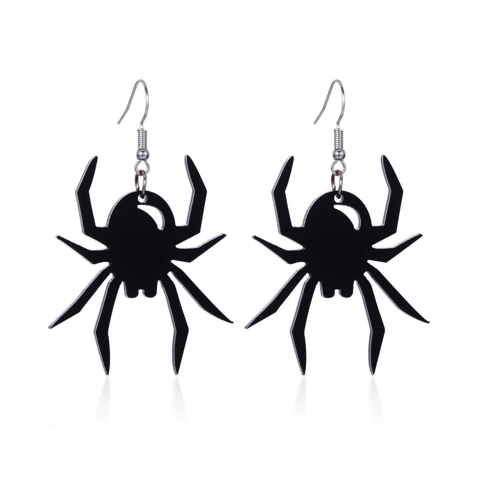 Gothic Spider Web and Skeleton Skull Earrings - Unique Halloween Jewelry Accessory