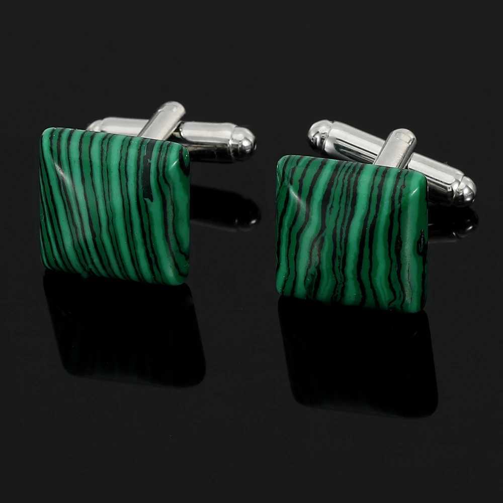 Mens Funny Green Stone Cufflinks Square Suit Shirt Blouse Sleeve Button XJ250614