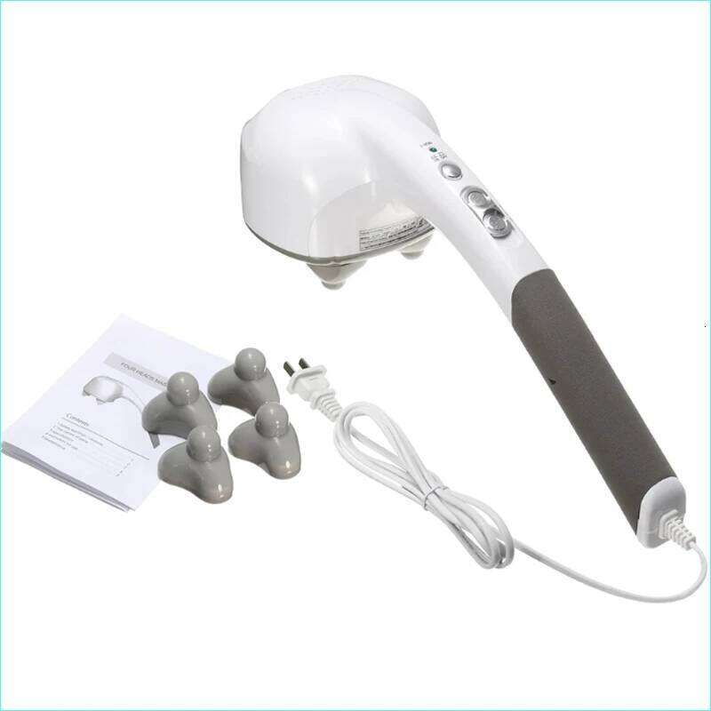 New Multifunction Anion Cervical 4 Heads Electric Body Massage Hammer Neck Shoulder Waist Leg Arm Massager