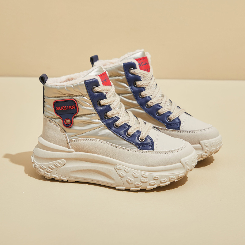 Ddmysports Women S Snow Boots New Winter Plush Thickened High Top Thick Soled Versatile Northeast Warm Cotton Shoes Outdoor Shoes