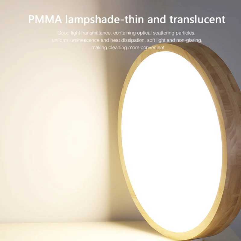 Nordic LED Wood Ultrathin Ceiling Lamps 23cm/30cm/40cm For Bedroom Living Room Kitchen Home Decoration Lamps Home Lighting XJ2500613