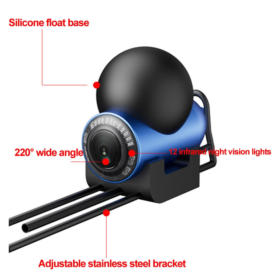 43inch HD Screen Fish Finder 06m500m 220° Wide Angle For Boat Sea Fishing Underwater Camera 250610z