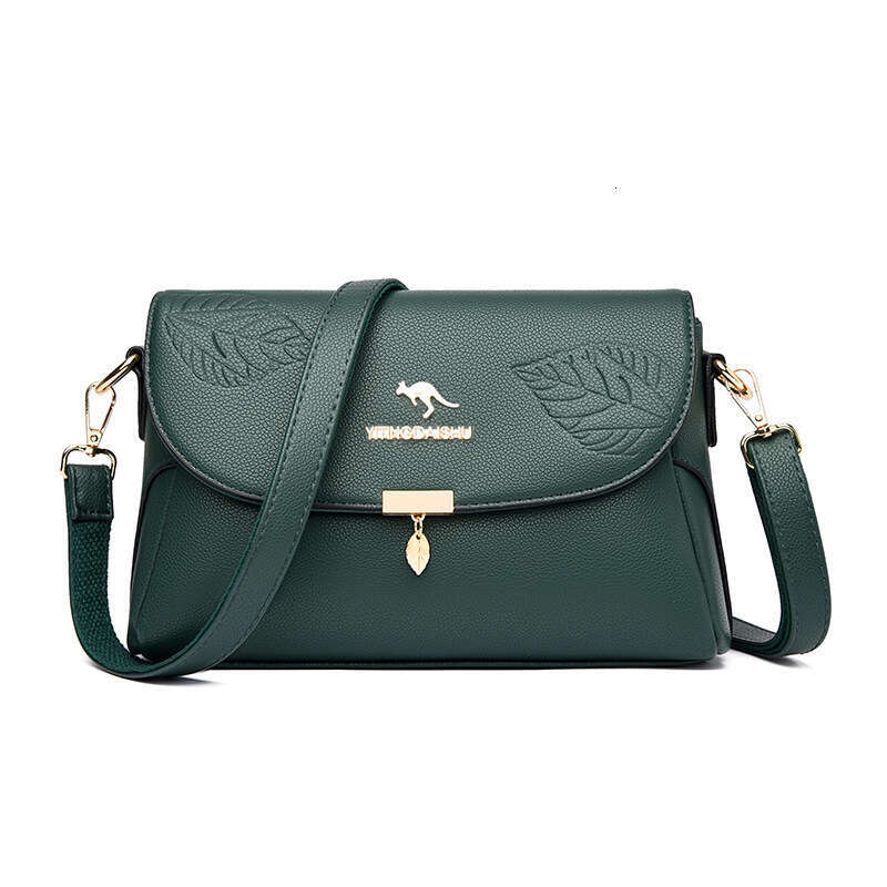 Women's New Soft Leather Embossed Shoulder Middle-aged Women Crossbody Bag Gift for Mom