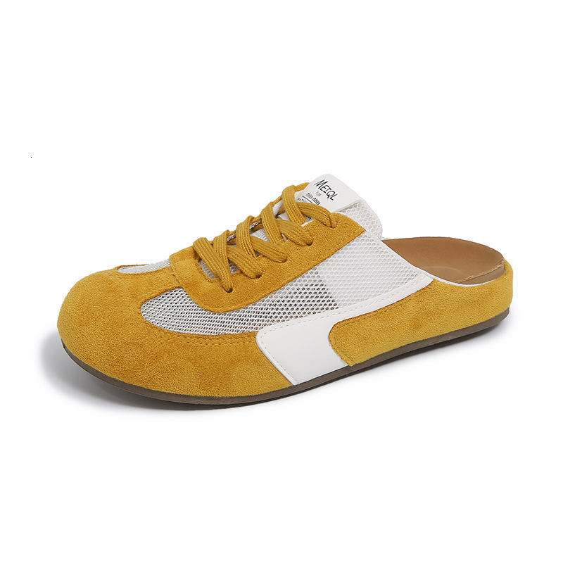 Ddmysports Summer Half Slip White New Korean Style Ins Student Breathable Hidden Wedge Casual Street Snap Shoes F Outdoor Shoes