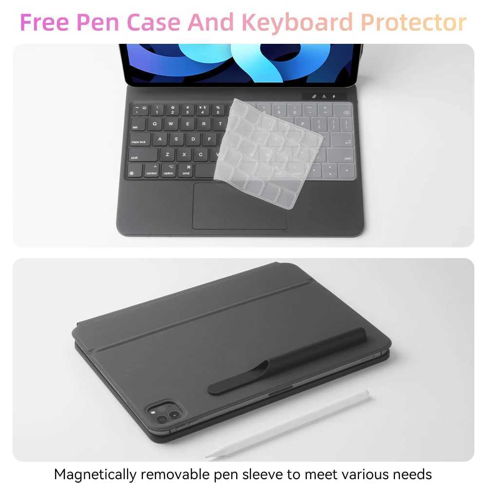 2025 Magic Keyboard Case for iPad Pro 11 M4 iPad Air 4/5/6 10th Generation 12.9 13 Smart Bluetooth Multi-Touch Trackpad Keyboard X250614
