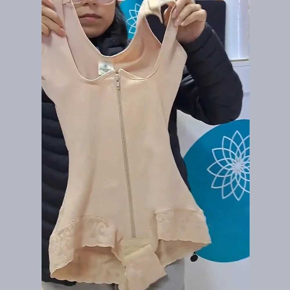 Double Control Body Shaper Belts For Women Remove The Belly Buckle Zipper Triangular Connector Colombian Girdles XJ250614