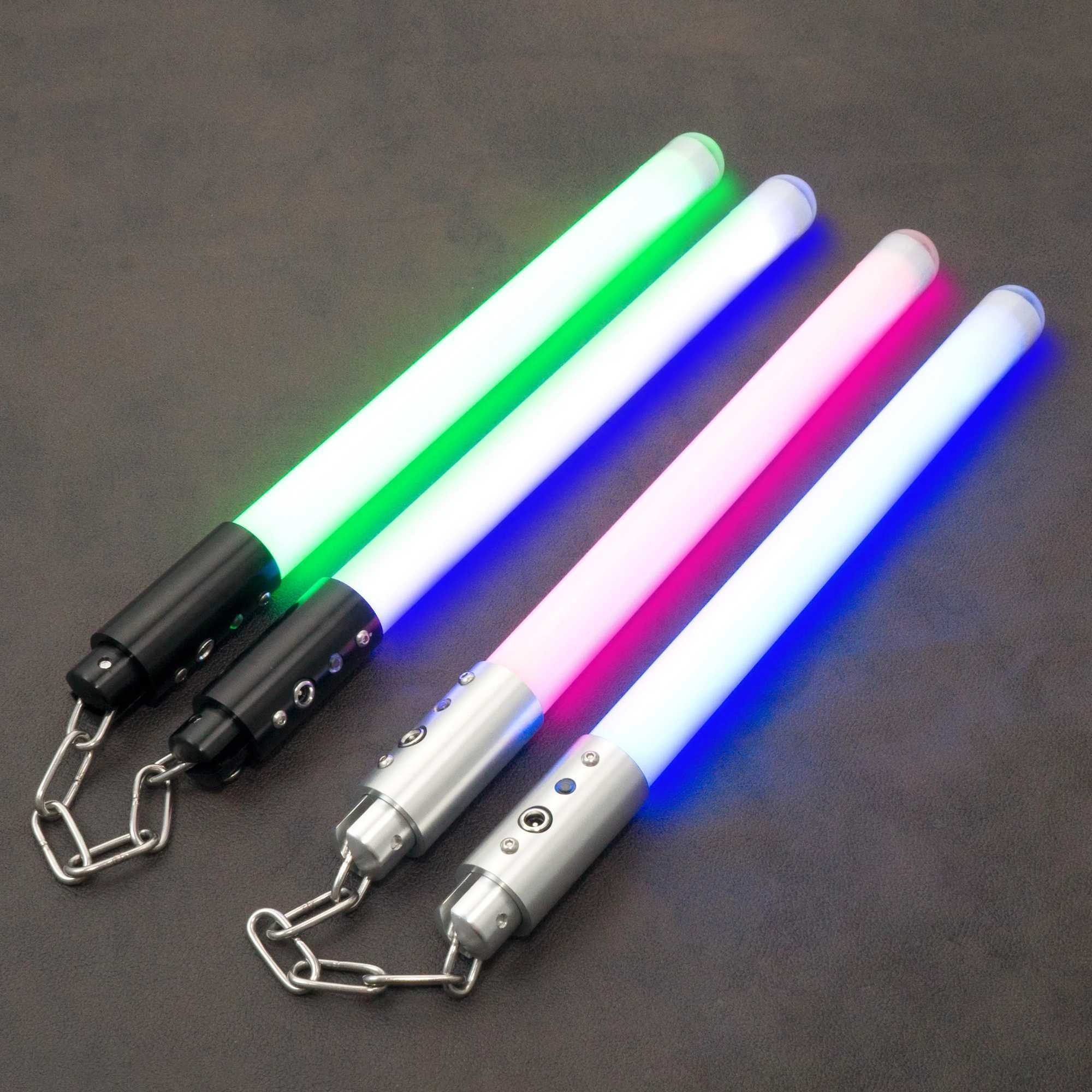sabers Nunchucks Metal pixel Lightsabers 35cm Length 7 color changes Heavy Dueling Cosplay Toy Y250614