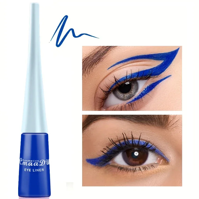 Colorful Sexy Eyeliner Liquid Blue Pencil Waterproof Easy To Wear Make Up Matte Eye Liner Red Green White Gold Brown Eyeliner 250614