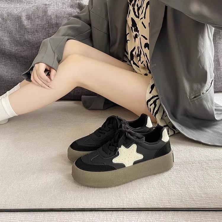 Ddmysports Dexun Women S New Spring And Autumn Thick Soled White Agan Shoes Versatile Casual Sports Sneakers Outdoor Shoes