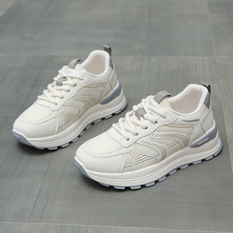 Ddmysports Spring Women S New Casual Versatile White Sneakers Breathable Mesh Lightweight Soft Sole Shock Absorption Running Shoes Outdoor Shoes