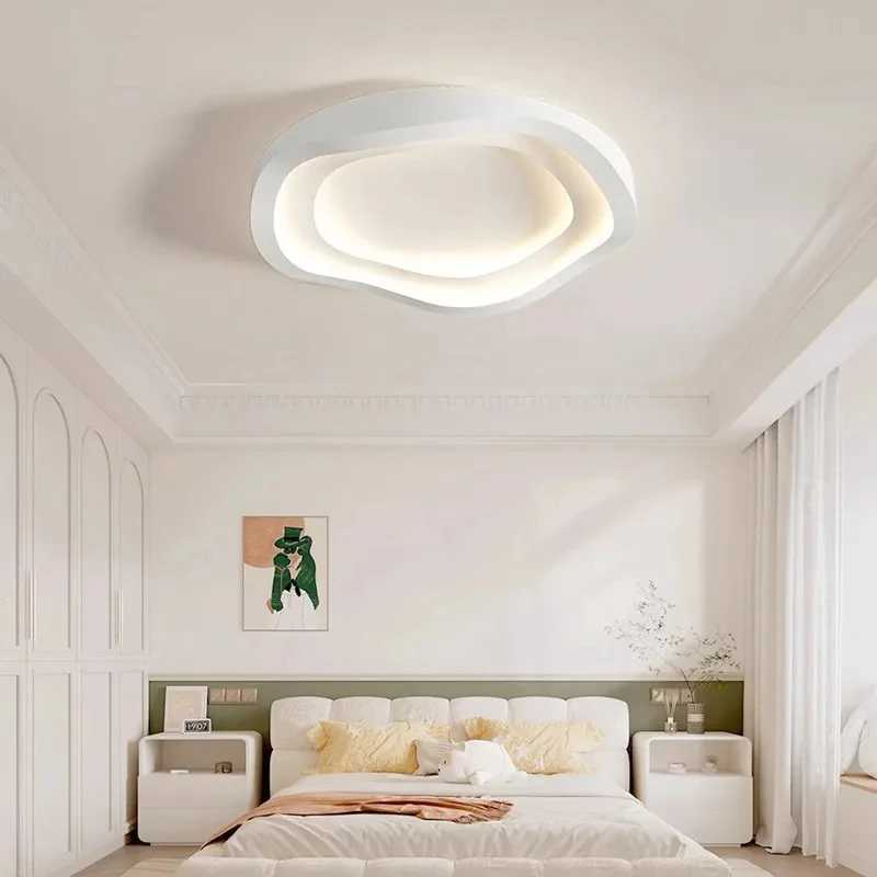 Modern LED Ceiling Light Bedroom Study Ceiling Lamp Minimalist Creativity Round White Art Design Home Decor Lighting Fixture XJ2500613