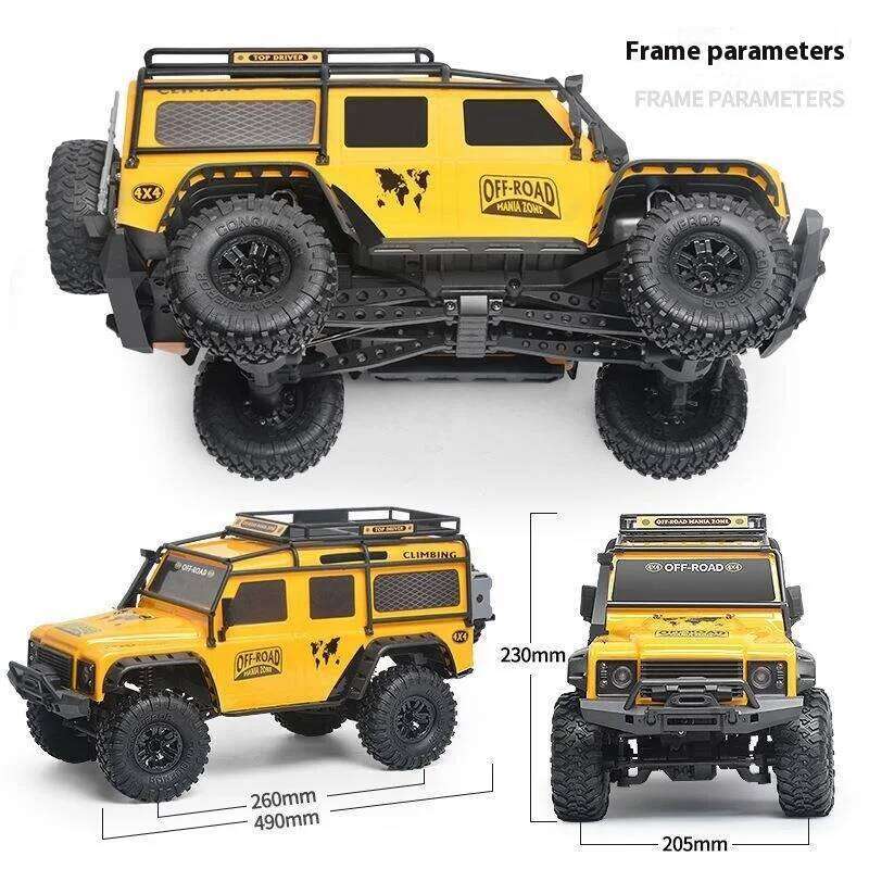 1:10 Full Huangbo Scale Four-Wheel Drive Big Foot Off-Road Climbing Rc Remote Control Car Model Toy