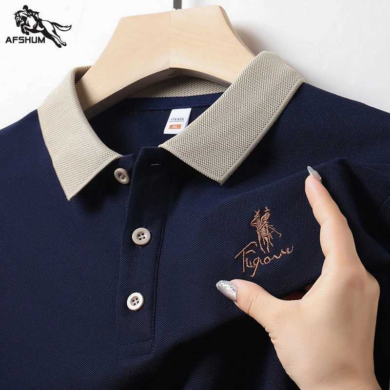 Mens summer new lapel mens short sleeve polo shirt Embroidery solid color business casual mens polo shirt GP 221 Z250613
