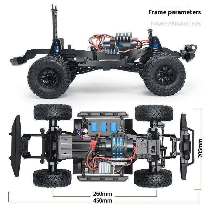 1:10 Full Huangbo Scale Four-Wheel Drive Big Foot Off-Road Climbing Rc Remote Control Car Model Toy