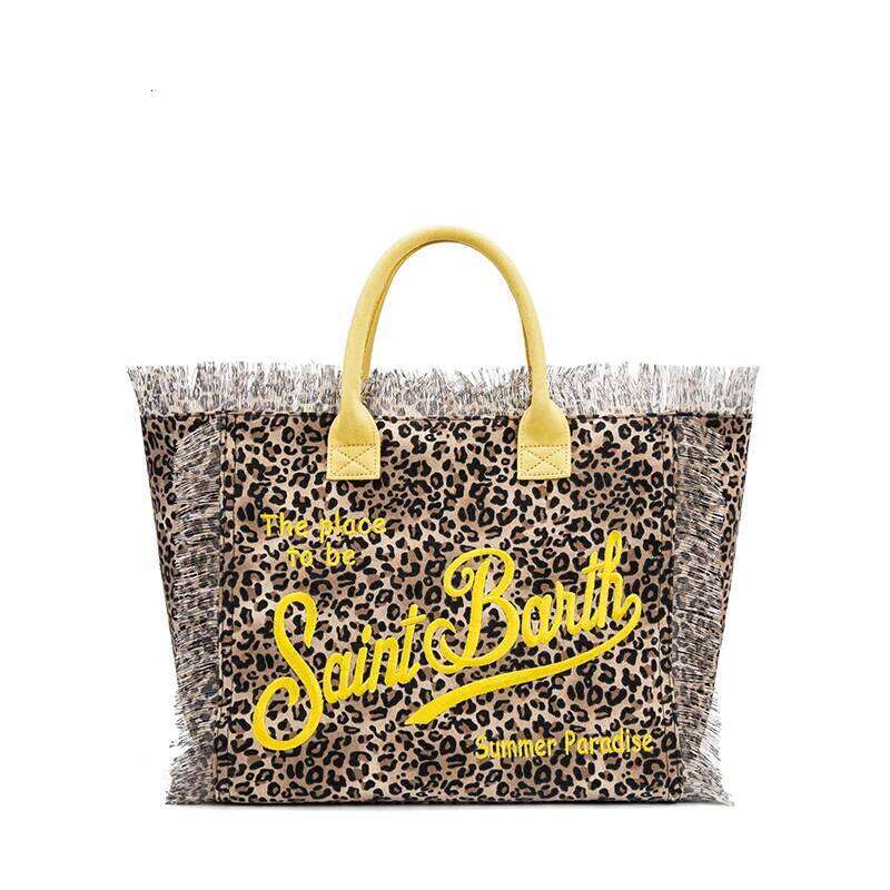 Lightweight Simple Design Fashionable Women's Large Capacity Leopard Print Letters Tote Bag