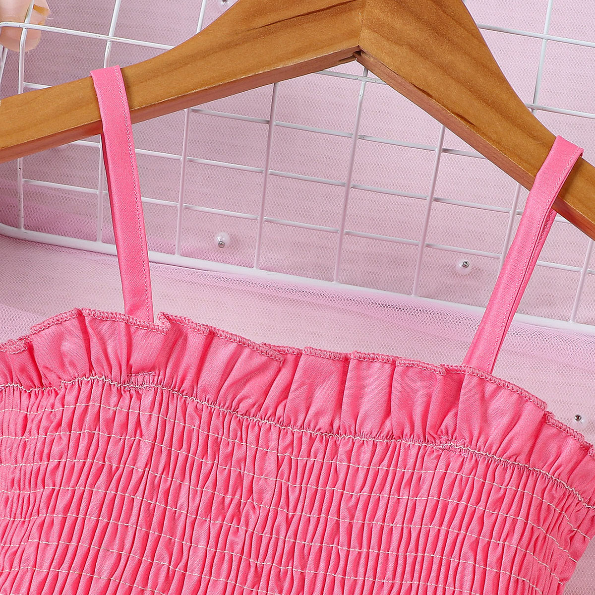 Baby girl, baby, fashionable and casual sunflower print suspender, drawstring dress, summer