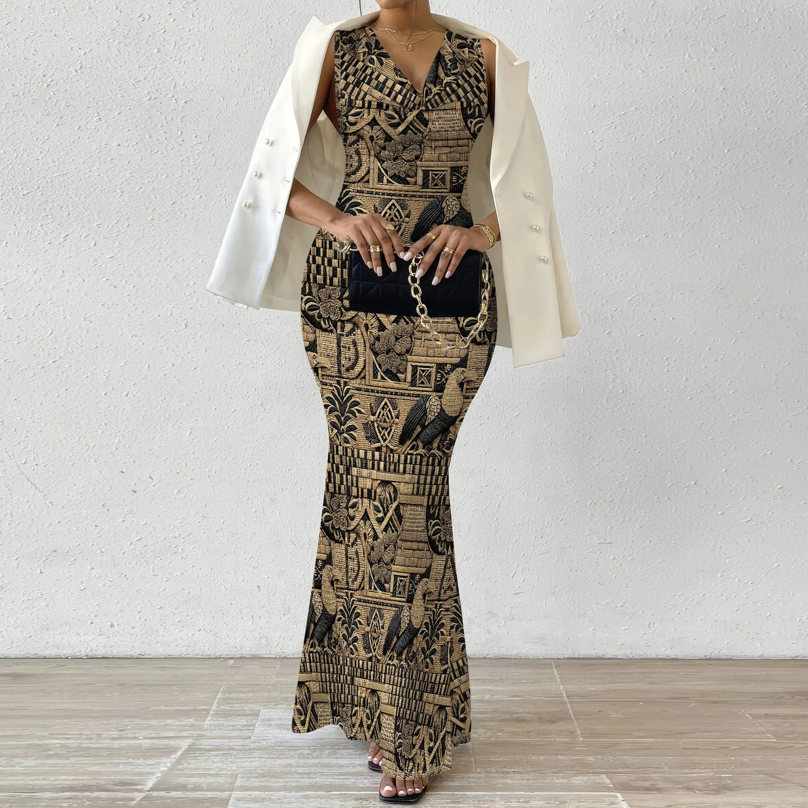 y African Print Bodycon Dress Womens Sleeveless Maxi XS2XL Stylish Casual or Cocktail Dress 250614