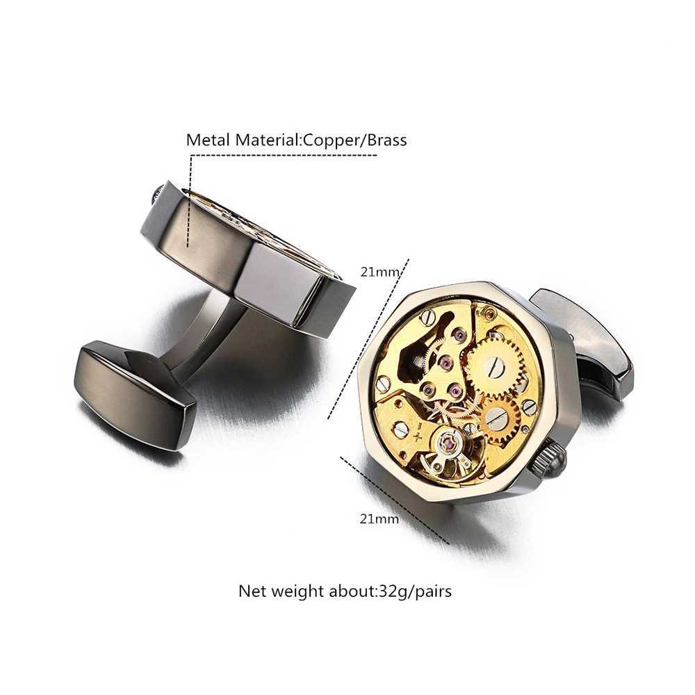Luxury Mens Cufflinks Gift For Boyfriend Mechanical Cufflinks Mens Shirts JewelryXJ250614