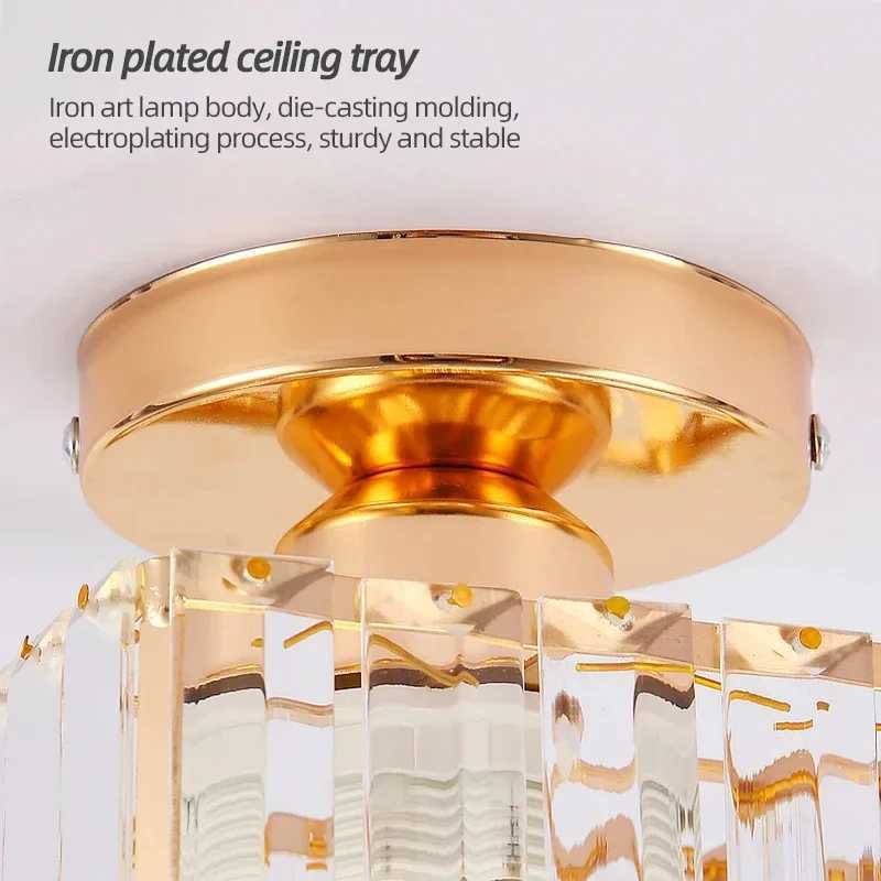 IRALAN Nordic Modern K9 Crystal Ceiling Lights Indoor Ceiling Lights Luster Lights Home Decor Hallway Stairs Bedroom Dining Room XJ2500613